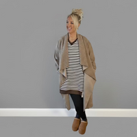 Paula Needle Cord Waterfall Jacket