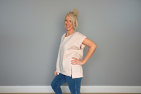 Caroline Cap sleeve top