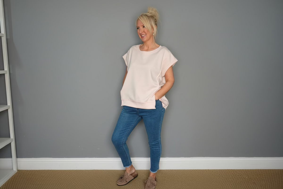 Caroline Cap sleeve top