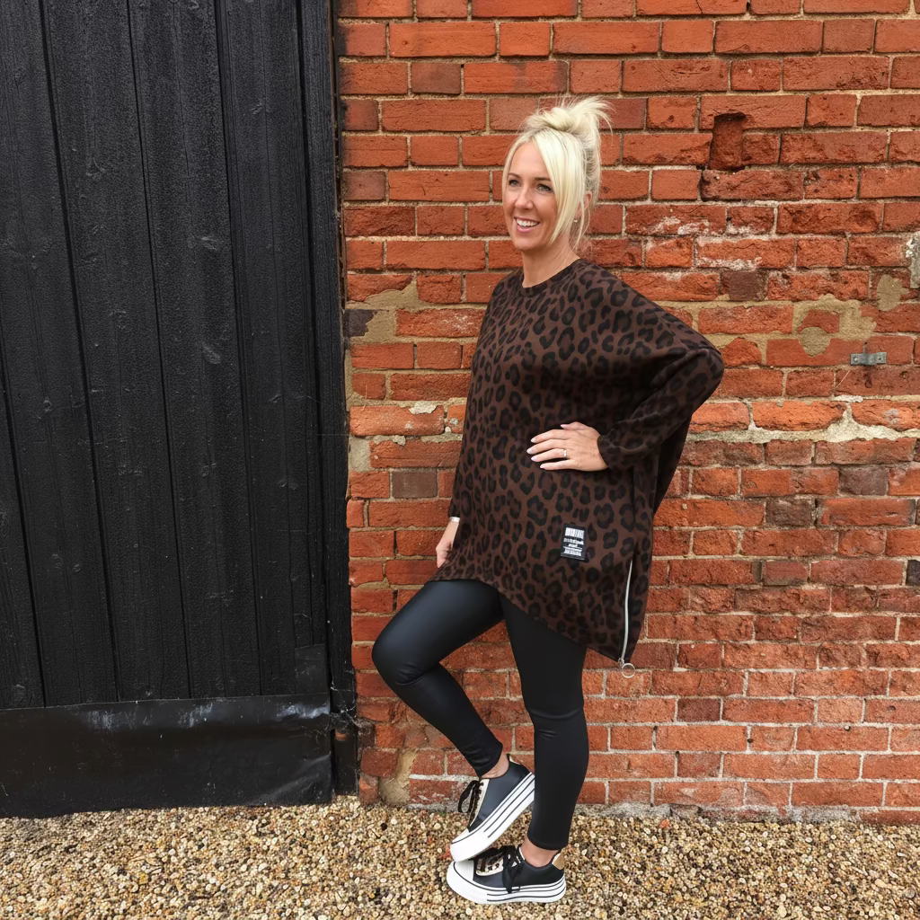 Emily Animal Print Scuba Top