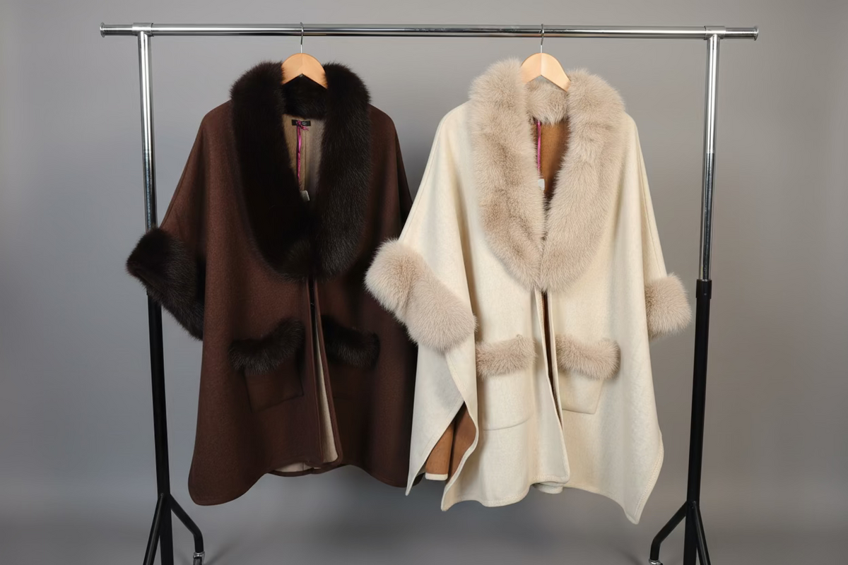 Zoe Faux Fur Cape