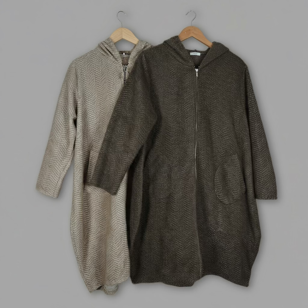 Erin Wool-Effect Herringbone Coat