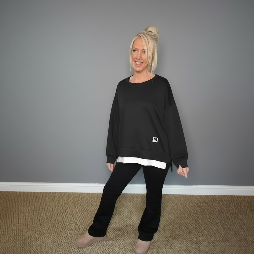 Ziggy Zip sides cosy jumper