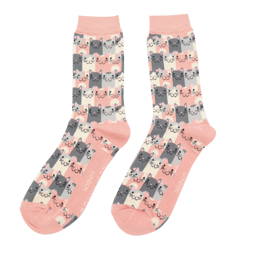 Happy Cats Socks Dusky Pink