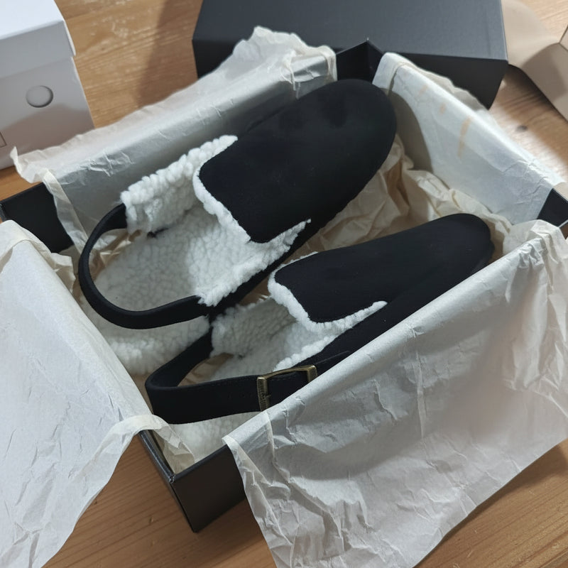 Victoria  Comfy Slippers - Black